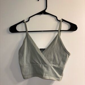 light green brandy melville cross over tank